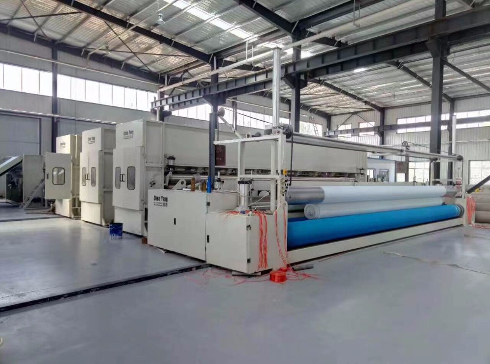 PET short fiber needle punched nonwoven geotextile