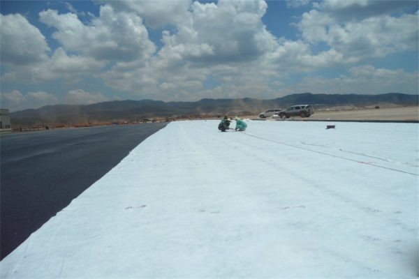 The geotextile used in the construction